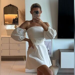 Elegant White Off-Shoulder Dress